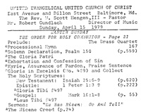 Church Bulletin